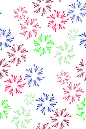 Seamless background flower pattern in retro style Vector illustration.のイラスト素材