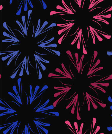 Seamless background pattern in retro style. Wrapping paper, wallpaper, fabric swatch. Vector illustration.のイラスト素材