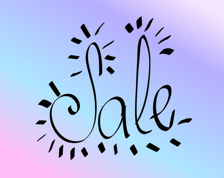 Hand drawn lettering. Spring Sale isolated. Vector illustration. Lettering design background.のイラスト素材