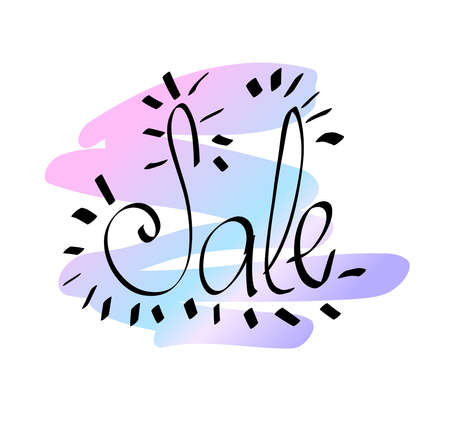 Hand drawn lettering. Spring Sale isolated. Vector illustration. Lettering design background.のイラスト素材