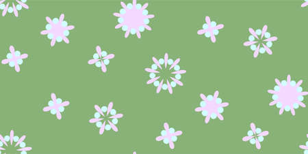 Cute seamless pattern  in retro style. Round shapes, vector illustration. Textile design, wrapping paper.のイラスト素材