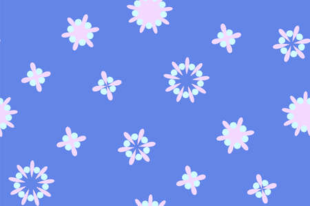 Cute seamless pattern  in retro style. Round shapes, vector illustration. Textile design, wrapping paper.のイラスト素材