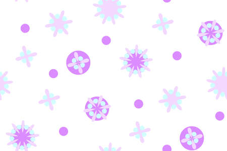 Cute seamless pattern  in retro style. Round shapes, vector illustration. Textile design, wrapping paper.のイラスト素材