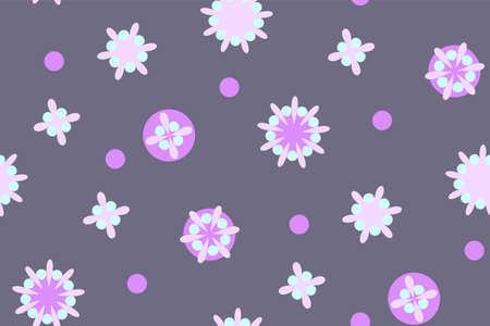 Cute seamless pattern  in retro style. Round shapes, vector illustration. Textile design, wrapping paper.のイラスト素材