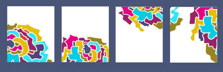 Abstract background template in hand drawn style illustration.のイラスト素材