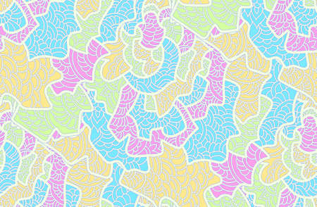 Abstract seamless background pattern in hand drawn style. Pastel color shapes  vector illustration hand drawn. Pop art design.のイラスト素材