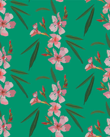 Pink flower seamless pattern illustrationのイラスト素材