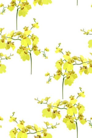 Floral seamless pattern with different flowers and leaves. Botanical illustration  hand painted. Textile print, fabric swatch, wrapping paper.のイラスト素材