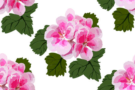 Floral seamless pattern with different flowers and leaves. Botanical illustration  hand painted. Textile print, fabric swatch, wrapping paper.のイラスト素材