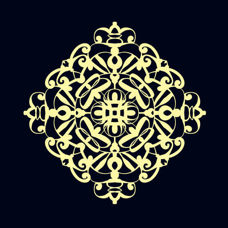 Ethnic vector illustration hand drawn. Line art circle pattern, oriental style. Indian ornament.のイラスト素材