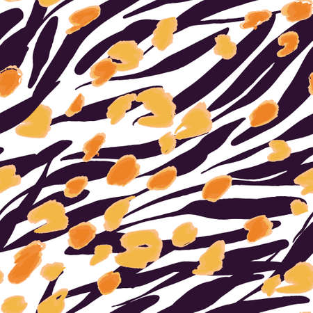 Animal texture seamless background pattern. Fashion print, textile design. Cute pattern. Vector.のイラスト素材