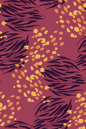 Animal texture seamless background pattern. Fashion print, textile design. Cute pattern. Vector.のイラスト素材