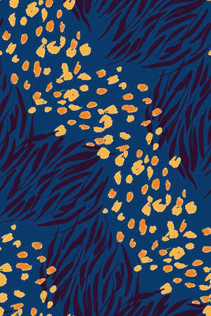 Animal texture seamless background pattern. Fashion print, textile design. Cute pattern. Vector.のイラスト素材