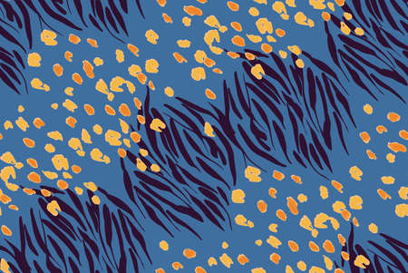 Animal texture seamless background pattern. Fashion print, textile design. Cute pattern. Vector.のイラスト素材