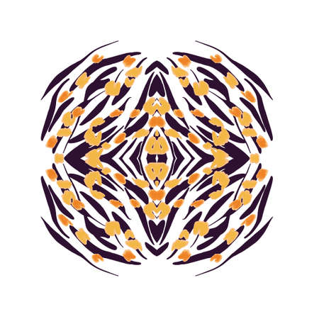 Animal print pattern isolated on white background. Card design template. Vector.のイラスト素材