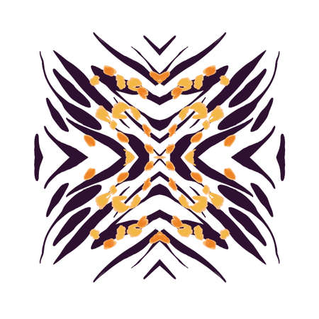 Animal print pattern isolated on white background. Card design template. Vector.のイラスト素材