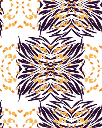 Animal texture seamless background pattern. Fashion print, textile design. Cute pattern. Vector.のイラスト素材