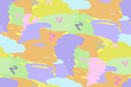 Abstract background seamless pattern, vector illustration. Free hand drawings.のイラスト素材