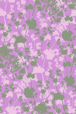 Floral seamless background pattern. Wild flowers hand drawn, vector. Spring summer. Fabric swatch, textile design, wrapping paperのイラスト素材
