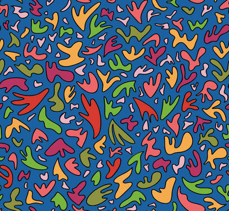 Abstract seamless background pattern. Hand drawn vector illustration. Modern design pattern.のイラスト素材