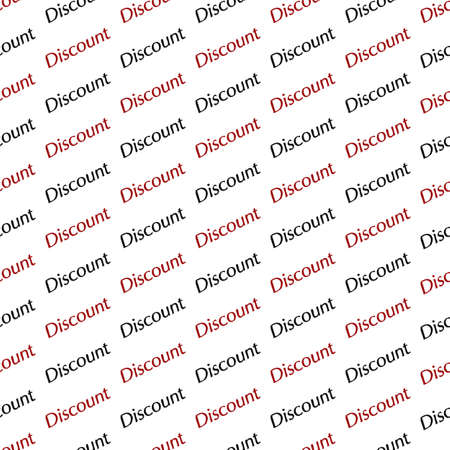 Pattern with the inscription discount on a white background.の写真素材