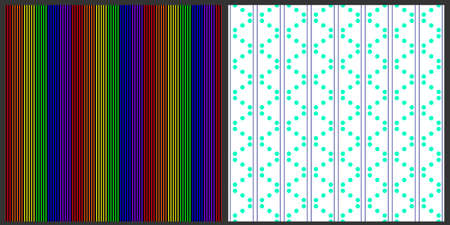 Vector geometric, abstract pattern. Unique set of backgrounds. A combination of a combination of bright colors on a white isolated background.のイラスト素材