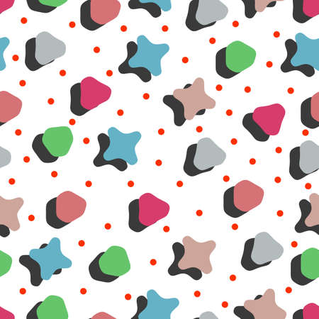 Abstract seamless vector pattern. Spots of various sizes in gentle tones on a white isolated...