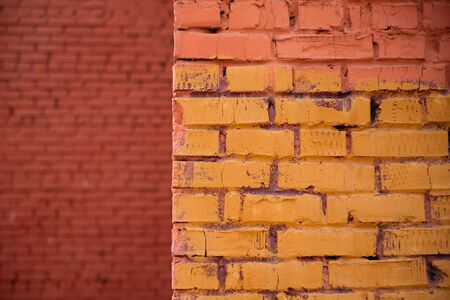 background pattern colored brick wallの写真素材