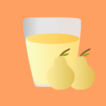 Isolated objects on orange backgroundのイラスト素材