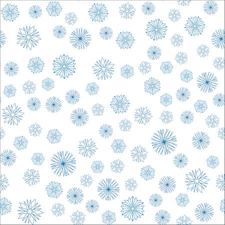 Beautiful and original snowflakes of medium and small sizeのイラスト素材