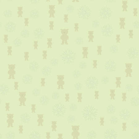 Pattern of objects on a green backgroundのイラスト素材