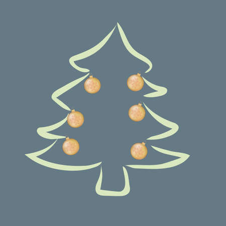 Vector image in the form of a Christmas cardのイラスト素材