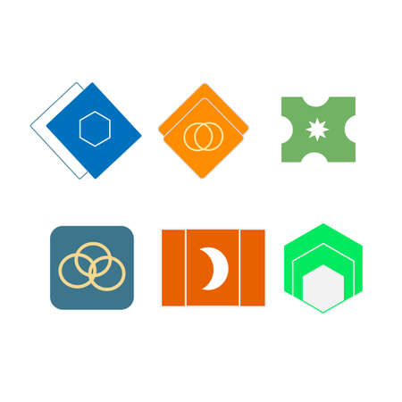 Vector objects for web design on a white background