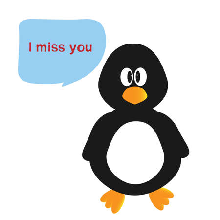 Sketch a penguin for the decorative designのイラスト素材