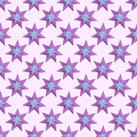 The pattern of stars purple-blue colors for design of packing or textileのイラスト素材
