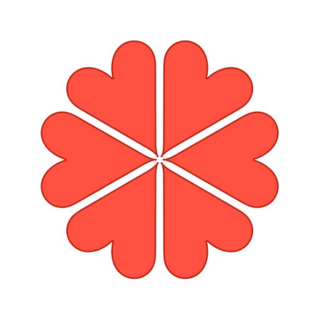 Flower of hearts on a white backgroundのイラスト素材