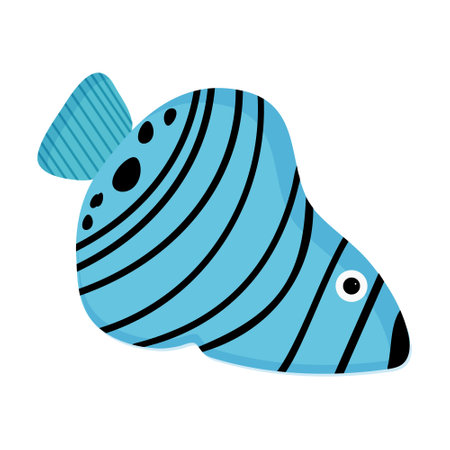 Beautiful angel fish on a white background