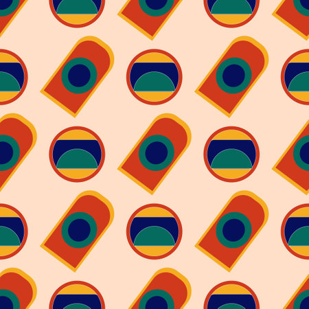 Abstract shapes on a pink background for packaging or textile design
