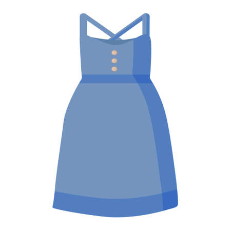 Blue sundress as a part of clothing for use in web designのイラスト素材