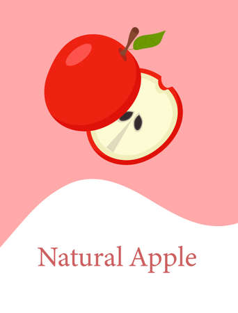 Template with the image of a red apple for use in web designのイラスト素材