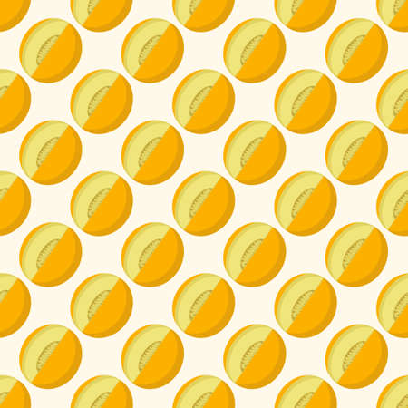 Melon pattern on light backgroundのイラスト素材
