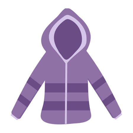 Purple jacket on a white background for use in web design or clipartのイラスト素材