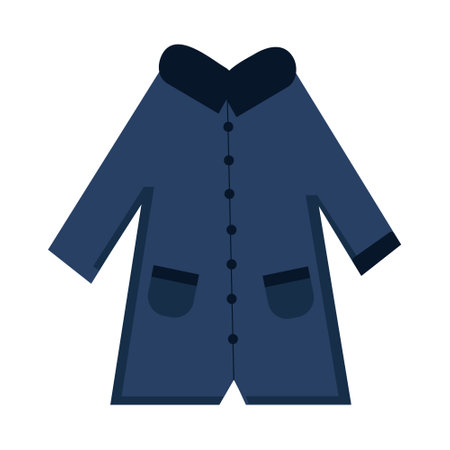 Blue coats on a white background for use in clipart or web designのイラスト素材