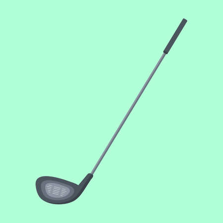 Golf club on a green background for use in web design or clipartのイラスト素材