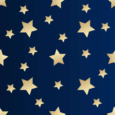 A pattern of stars on a dark blue background for use in textilesのイラスト素材