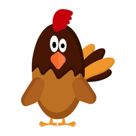 Cute cockerel on a white background for use in clipartのイラスト素材