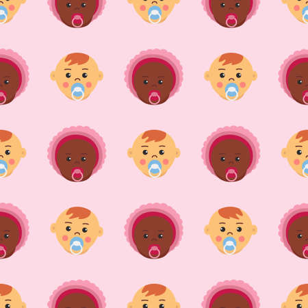 Baby pattern for use in web designのイラスト素材