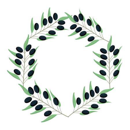 Black olive frame for product packaging designのイラスト素材