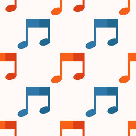 A pattern of a note icon on a light backgroundのイラスト素材