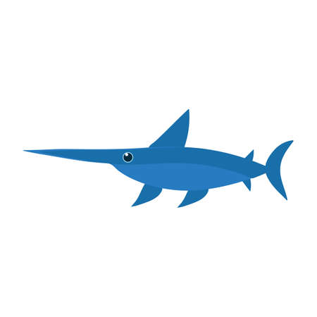 Swordfish on a white background for use in website designのイラスト素材
